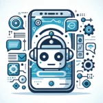 Chatbot sur un écran de téléphone ou d'ordinateur, représentant les chatbots et assistants virtuels.